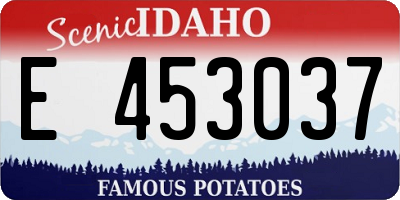 ID license plate E453037