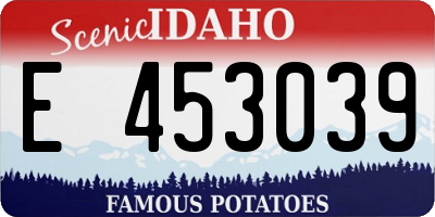 ID license plate E453039