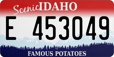ID license plate E453049