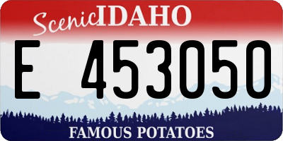 ID license plate E453050