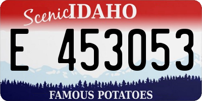 ID license plate E453053