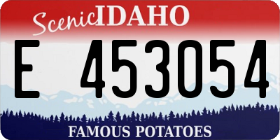 ID license plate E453054