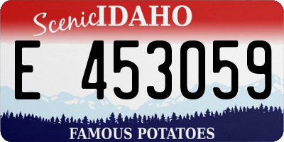 ID license plate E453059