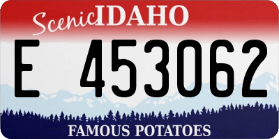 ID license plate E453062