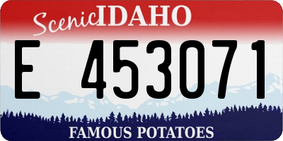 ID license plate E453071