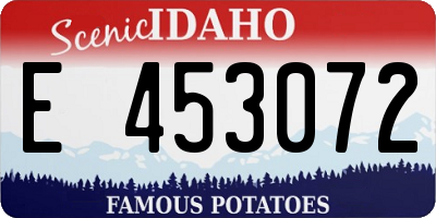 ID license plate E453072