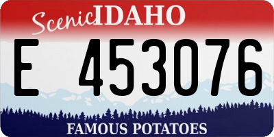 ID license plate E453076