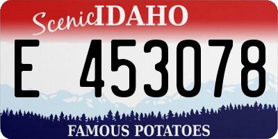 ID license plate E453078