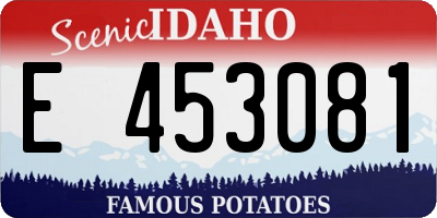 ID license plate E453081