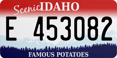 ID license plate E453082