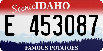 ID license plate E453087