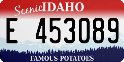 ID license plate E453089