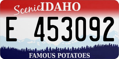 ID license plate E453092
