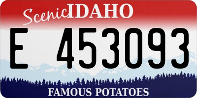ID license plate E453093