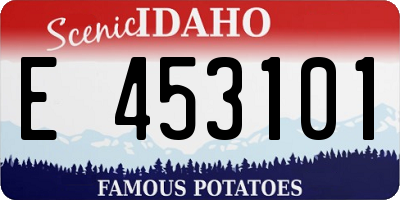 ID license plate E453101