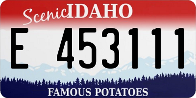 ID license plate E453111