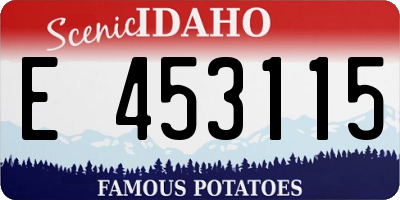 ID license plate E453115