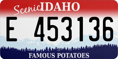 ID license plate E453136