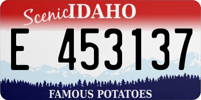 ID license plate E453137