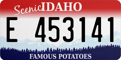 ID license plate E453141