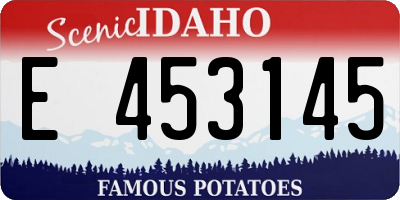 ID license plate E453145