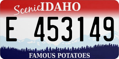 ID license plate E453149