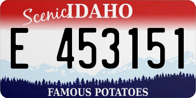 ID license plate E453151