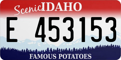 ID license plate E453153