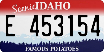 ID license plate E453154