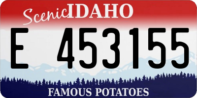 ID license plate E453155