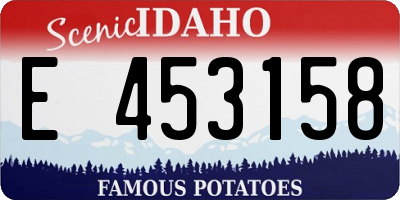 ID license plate E453158