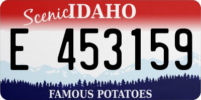 ID license plate E453159