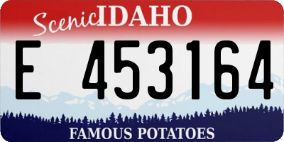 ID license plate E453164