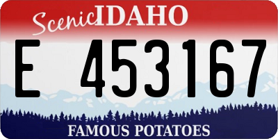 ID license plate E453167