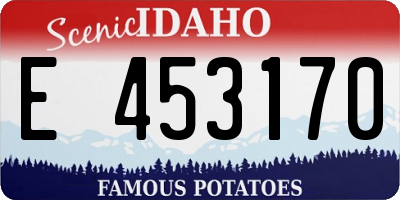 ID license plate E453170