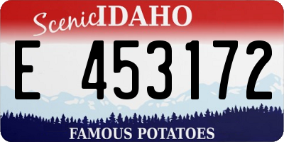 ID license plate E453172