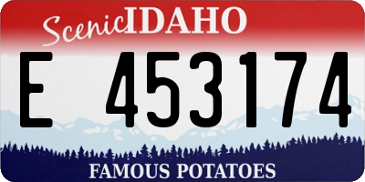 ID license plate E453174