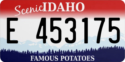 ID license plate E453175