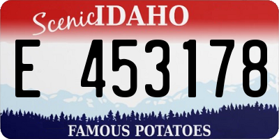 ID license plate E453178