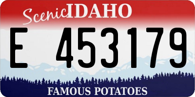 ID license plate E453179