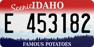 ID license plate E453182