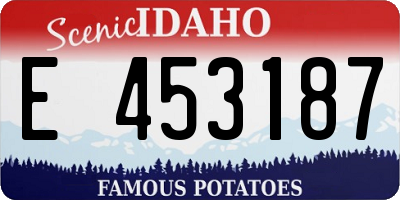 ID license plate E453187