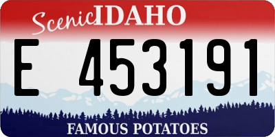 ID license plate E453191