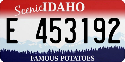 ID license plate E453192