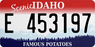 ID license plate E453197