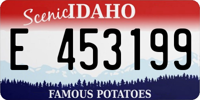 ID license plate E453199
