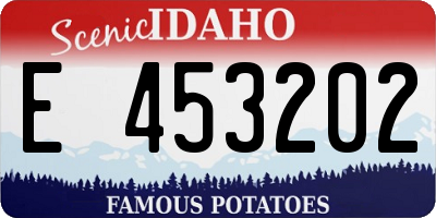 ID license plate E453202