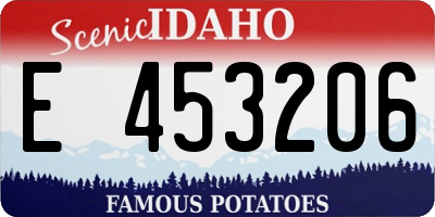 ID license plate E453206