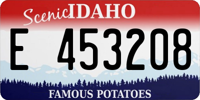ID license plate E453208
