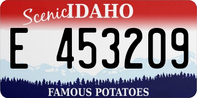 ID license plate E453209